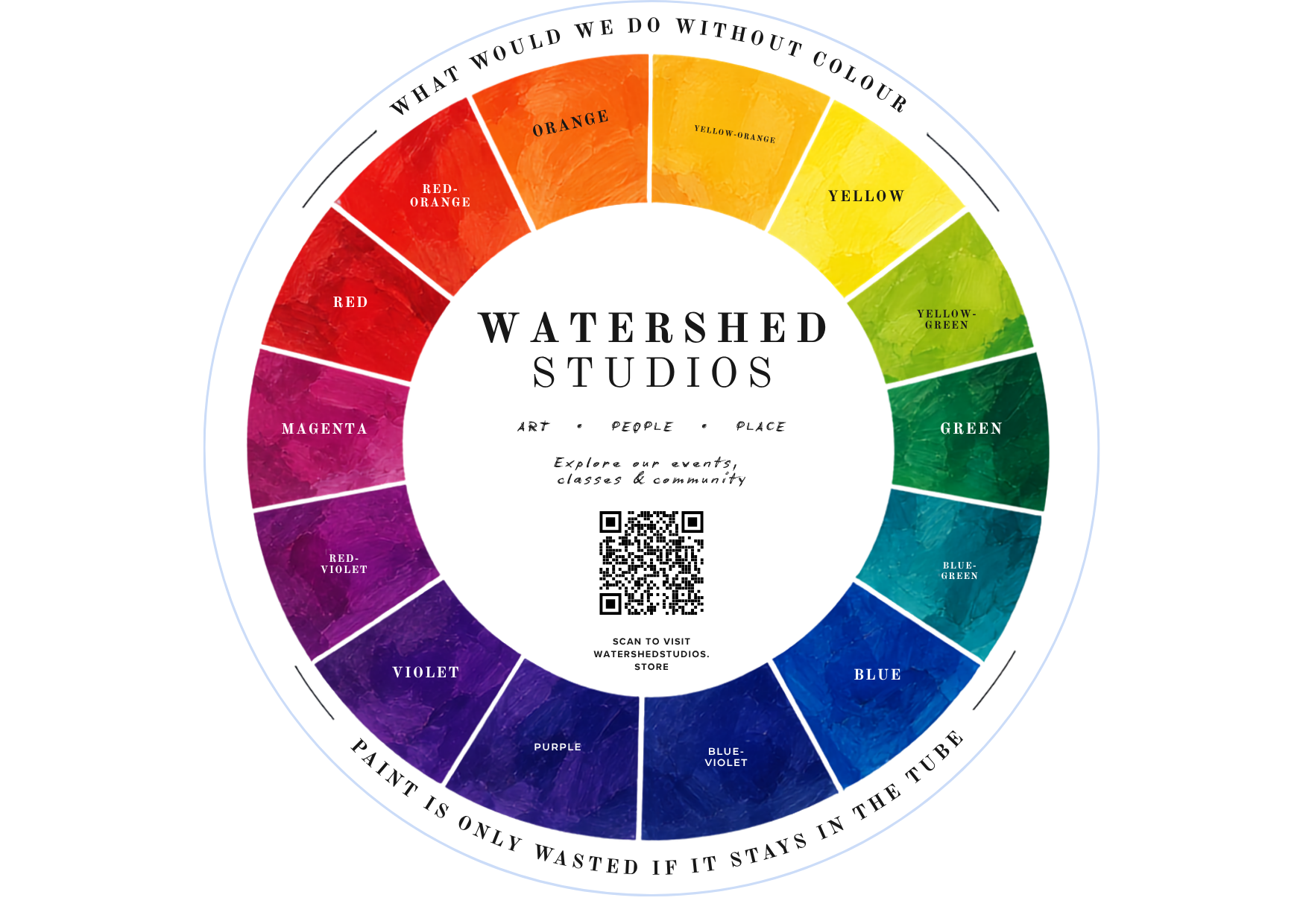 Watershed Studios twelve-part colour wheel poster